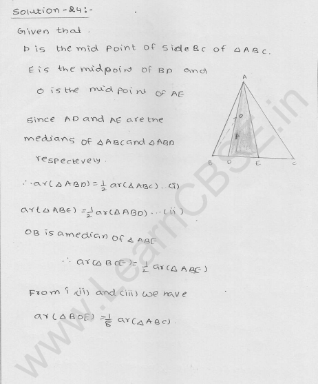 RD Sharma Class 9 solutions Chapter 15 Areas of parrallelograms and Triangles Ex 15.3 29