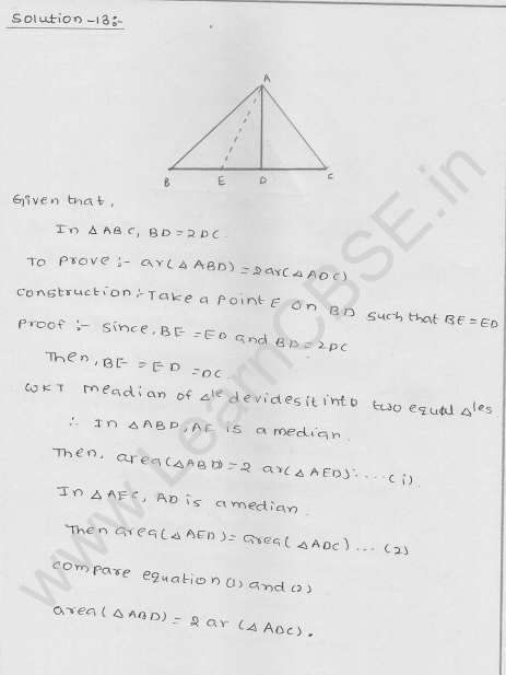 RD Sharma Class 9 solutions Chapter 15 Areas of parrallelograms and Triangles Ex 15.3 9