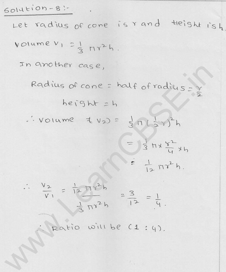 RD Sharma Class 9 solutions Chapter 20 Surface Area and volume of A Right Circular cone Ex 20.2 8