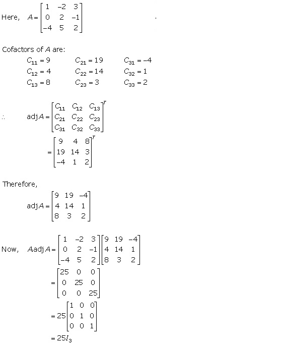 RD Sharma Class 12 Solutions Chapter 7 Adjoint and Inverse of Matrix Ex 7.1 Q6