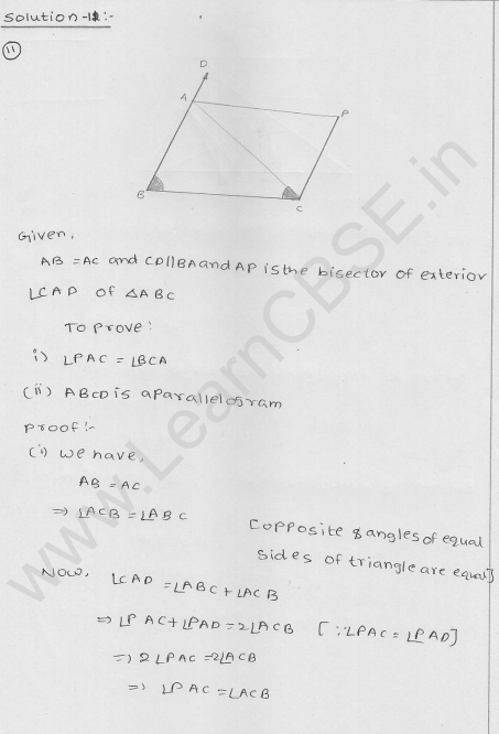 RD Sharma Class 9 Solutions Chapter 14 Quadrilaterals Ex 14.4 10