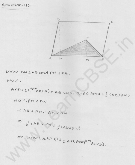 RD Sharma Class 9 solutions Chapter 15 Areas of parrallelograms and Triangles Ex 15.3 7