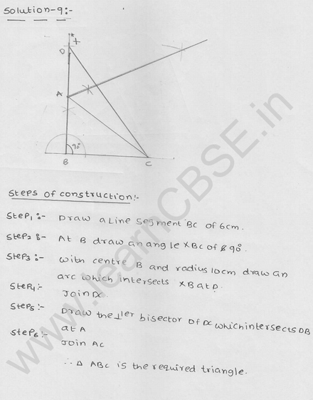 RD Sharma Class 9 solutions Chapter 17 Constructions Ex 17.3 Q 9