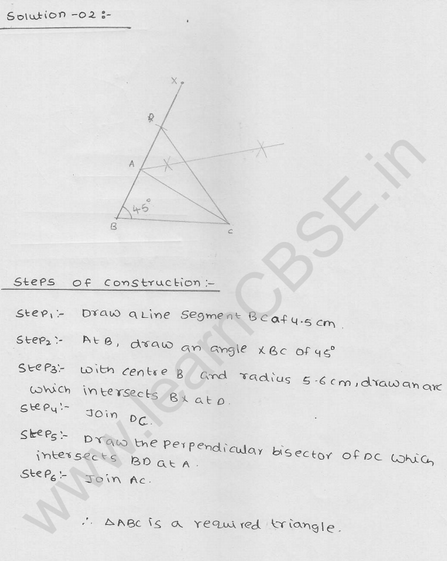 RD Sharma Class 9 solutions Chapter 17 Constructions Ex 17.3 Q 2