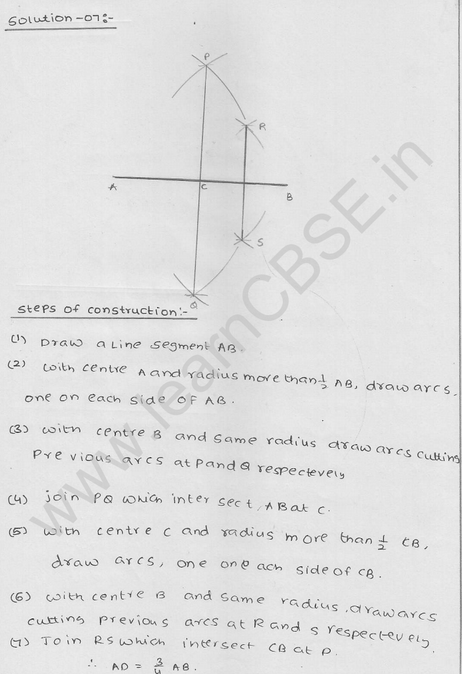 RD Sharma Class 9 solutions Chapter 17 Constructions Ex 17.1 Q 7
