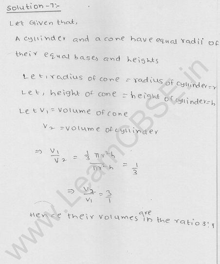 RD Sharma Class 9 solutions Chapter 20 Surface Area and volume of A Right Circular cone Ex 20.2 7