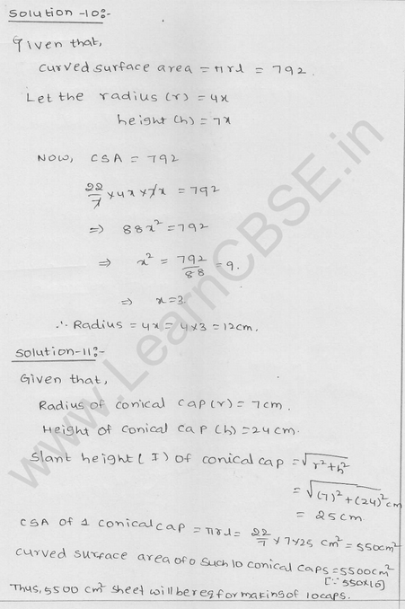 RD Sharma Class 9 solutions Chapter 20 Surface Area and volume of A Right Circular cone Ex 20.1 5