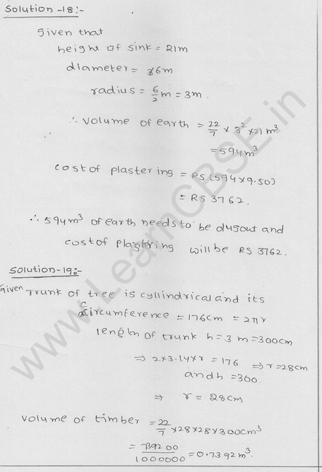 RD Sharma Class 9 solutions Chapter 19 Surface Area and volume of A Right Circular cylinder Ex 19.2 13