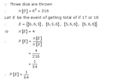 RD-Sharma-class-11 Solutions-Chapter-33-Probability-Ex-33.3-Q-4