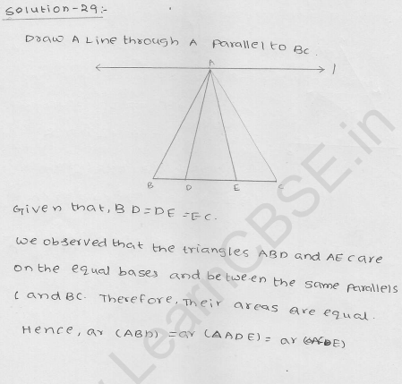 RD Sharma Class 9 solutions Chapter 15 Areas of parrallelograms and Triangles Ex 15.3 34