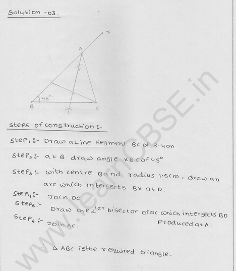 RD Sharma Class 9 solutions Chapter 17 Constructions Ex 17.3 Q 3