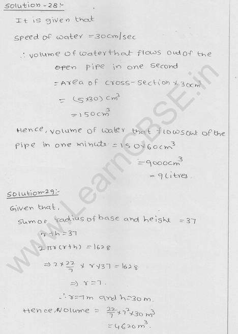 RD Sharma Class 9 solutions Chapter 19 Surface Area and volume of A Right Circular cylinder Ex 19.2 20