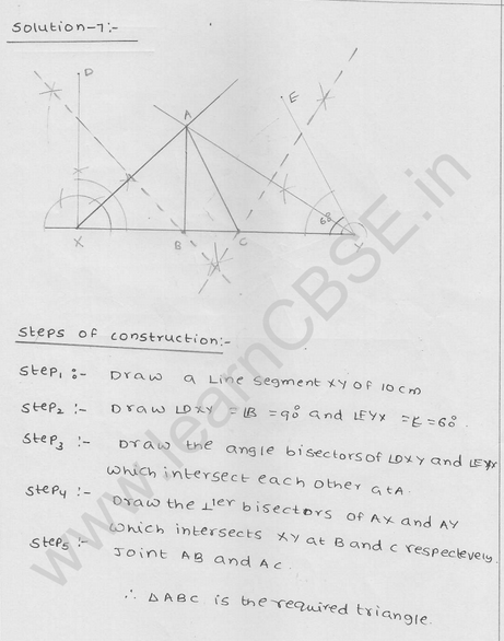 RD Sharma Class 9 solutions Chapter 17 Constructions Ex 17.3 Q 7
