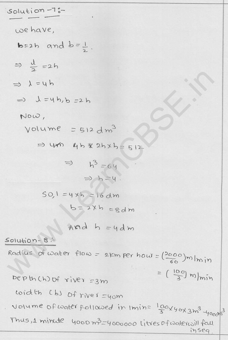 RD Sharma Class 9 solutions Chapter 18 Surface Area and volume of cuboid and cube Ex 18.2 Q 4