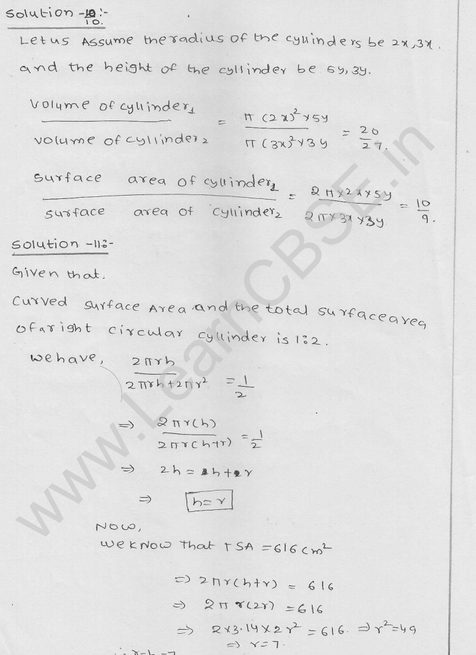 RD Sharma Class 9 solutions Chapter 19 Surface Area and volume of A Right Circular cylinder Ex 19.2 8