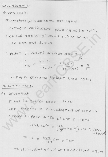 RD Sharma Class 9 solutions Chapter 20 Surface Area and volume of A Right Circular cone Ex 20.1 7