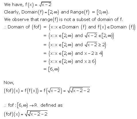 RD Sharma Class 12 Solutions Free online Chapter 2 Functions Ex2.3 Q11-i