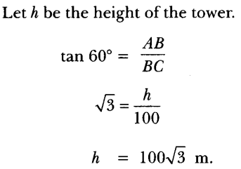 Applications of Trigonometry Height and Distance Class 10 Q 5