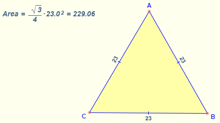Area of Equilateral Triangle Formula