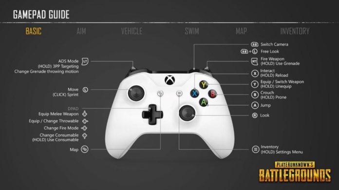 Basic Control for PUBG on Xbox One