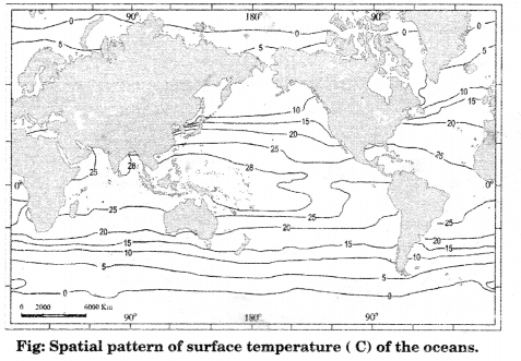 Class-11-Geography-NCERT-Solutions-Chapter-13-Water-Oceans-Map-Skills-Q1