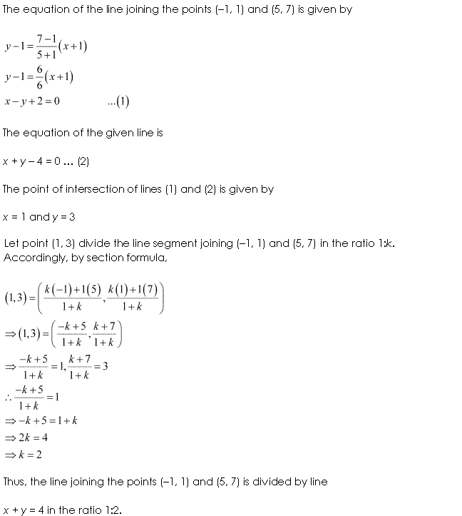 Class 11 Maths NCERT Solutions Chapter 10 Straight Lines Miscellaneous Exercise A14.1