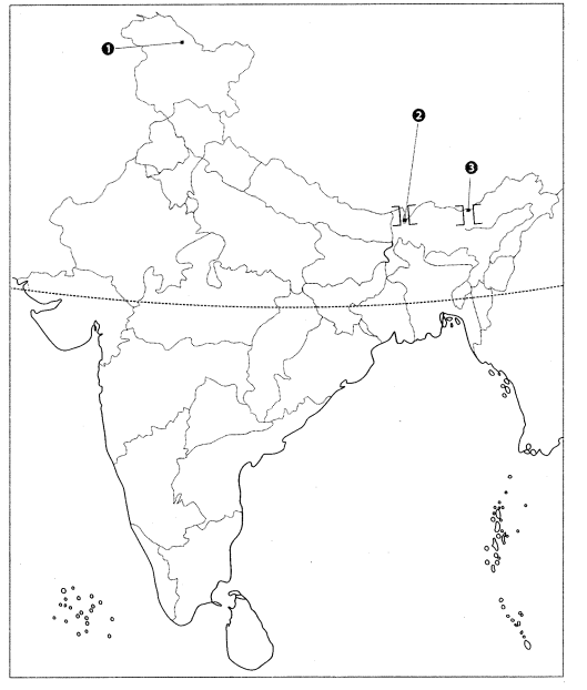 Class 9 Geography Map Work Chapter 2 Physical Features of India 1.1