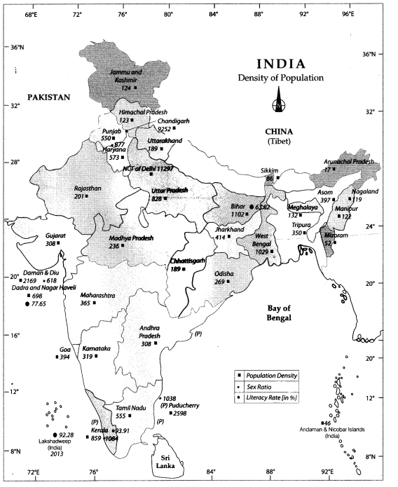 Class-9-Geography-Map-Work-Chapter-6-Population-0