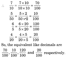 Decimals Class 6 Extra Questions Maths Chapter 8 