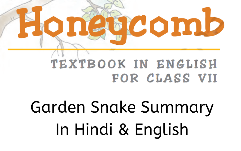 Garden-Snake-Summary-Class-7-English