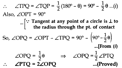 Important Questions for Class 10 Maths Chapter 10 Circles 62
