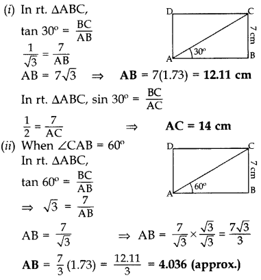 Important Questions for Class 10 Maths Chapter 8 Introduction to Trigonometry 72