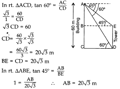 Important Questions for Class 10 Maths Chapter 9 Some Applications of Trigonometry 18