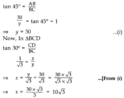 Important Questions for Class 10 Maths Chapter 9 Some Applications of Trigonometry 20