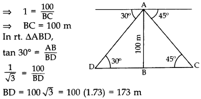 Important Questions for Class 10 Maths Chapter 9 Some Applications of Trigonometry 27