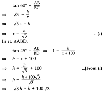 Important Questions for Class 10 Maths Chapter 9 Some Applications of Trigonometry 32