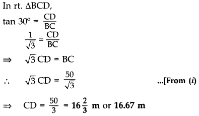 Important Questions for Class 10 Maths Chapter 9 Some Applications of Trigonometry 36