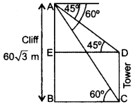 Important Questions for Class 10 Maths Chapter 9 Some Applications of Trigonometry 43