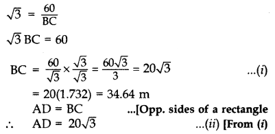 Important Questions for Class 10 Maths Chapter 9 Some Applications of Trigonometry 46