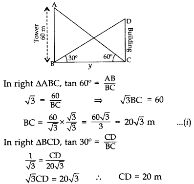 Important Questions for Class 10 Maths Chapter 9 Some Applications of Trigonometry 48