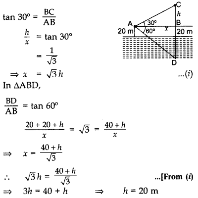 Important Questions for Class 10 Maths Chapter 9 Some Applications of Trigonometry 57