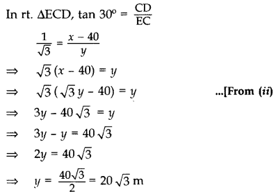 Important Questions for Class 10 Maths Chapter 9 Some Applications of Trigonometry 69