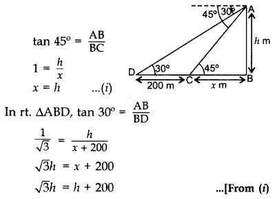 Important Questions for Class 10 Maths Chapter 9 Some Applications of Trigonometry 9