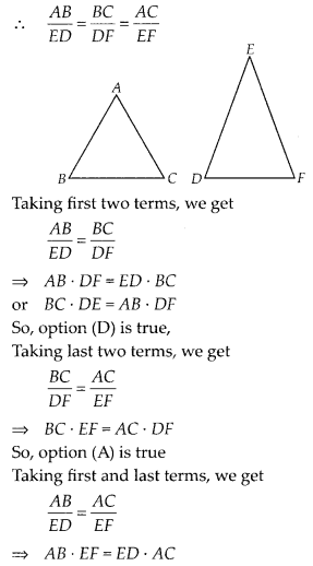 NCERT Exemplar Class 10 Maths Chapter 6 Triangles Ex 6.1 Q3