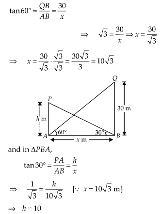 NCERT Exemplar Class 10 Maths Chapter 8 Introduction to Trigonometry and Its Applications Ex 8.4 54
