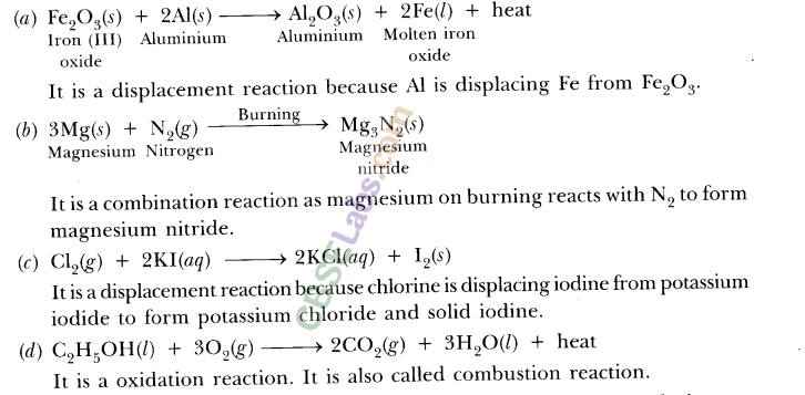NCERT Exemplar Class 10 Science Chapter 1 Chemical Reactions And Equations Img 1
