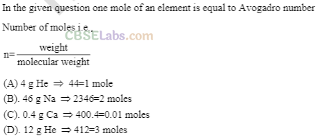 Chemistry Chapter 1 Class 11 Numericals NCERT