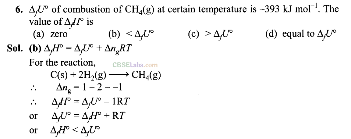 NCERT Exemplar Class 11 Chemistry Thermodynamics