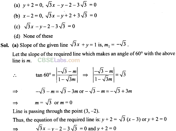 NCERT Exemplar Class 11 Maths Chapter 10 Straight Lines-26