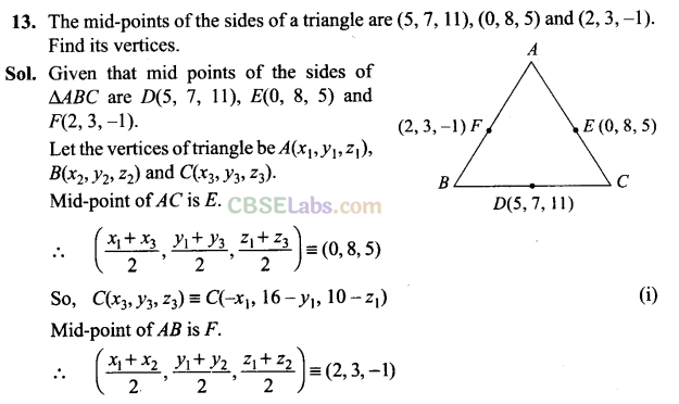 NCERT Exemplar Class 11 Maths Chapter 12 Introduction to Three Dimensional Geometry-11